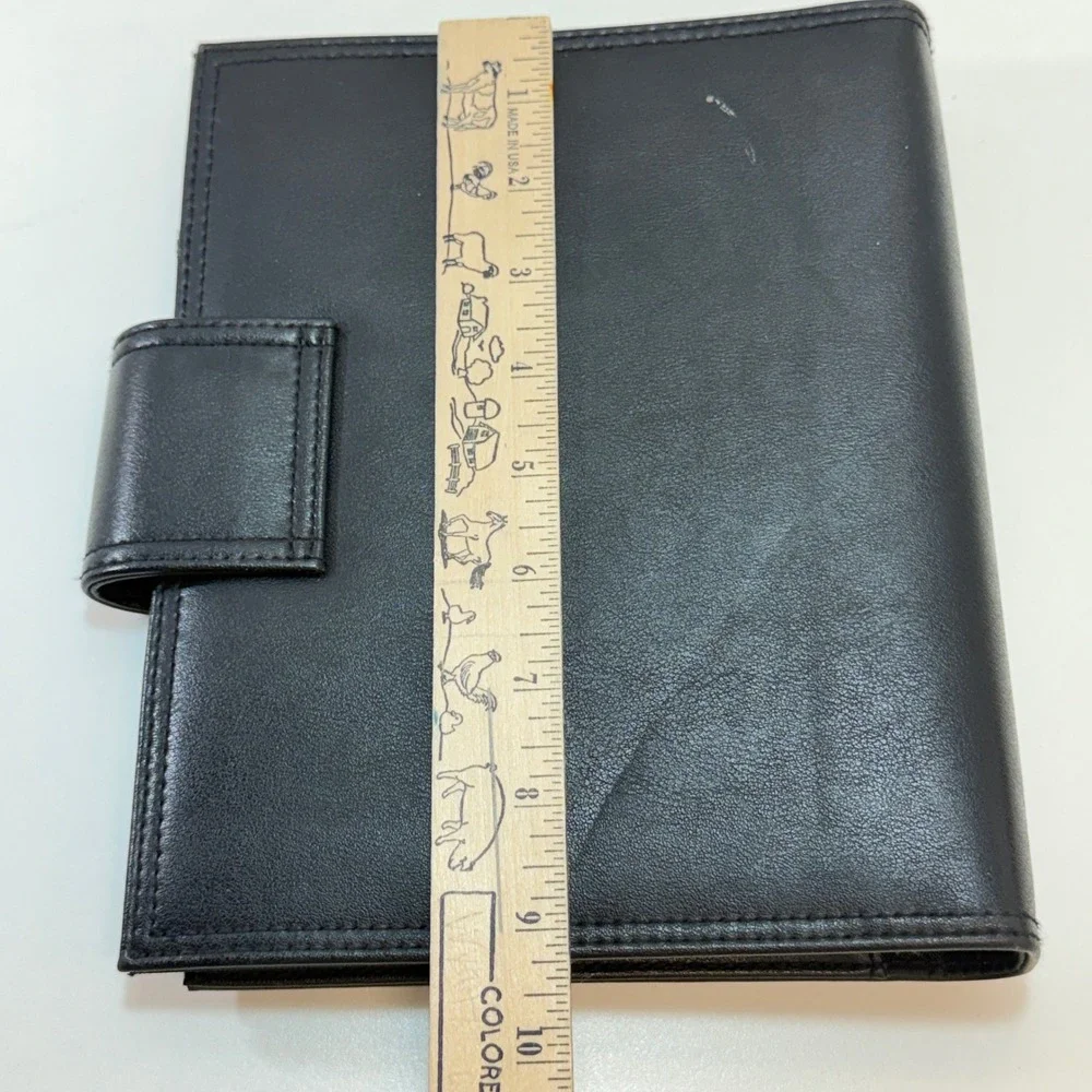 Day-Timer Personal Organizer Desk Size Black Planner 7-Ring Binder Navigator